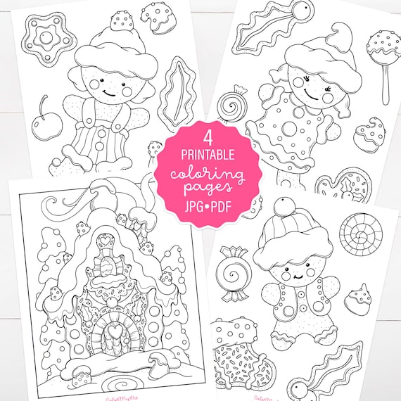 7 Free Gingerbread House Coloring Pages (Printable PDF)