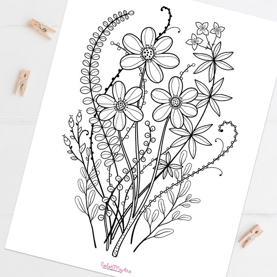 230 Wild Flowers Coloring Pages - KDP Graphic by GoLdeN ArT · Creative  Fabrica