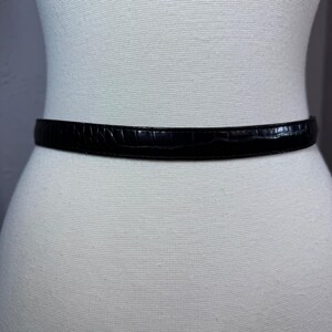 Vintage 90s Brighton reversible skinny belt- brown and black size small 28" image 9
