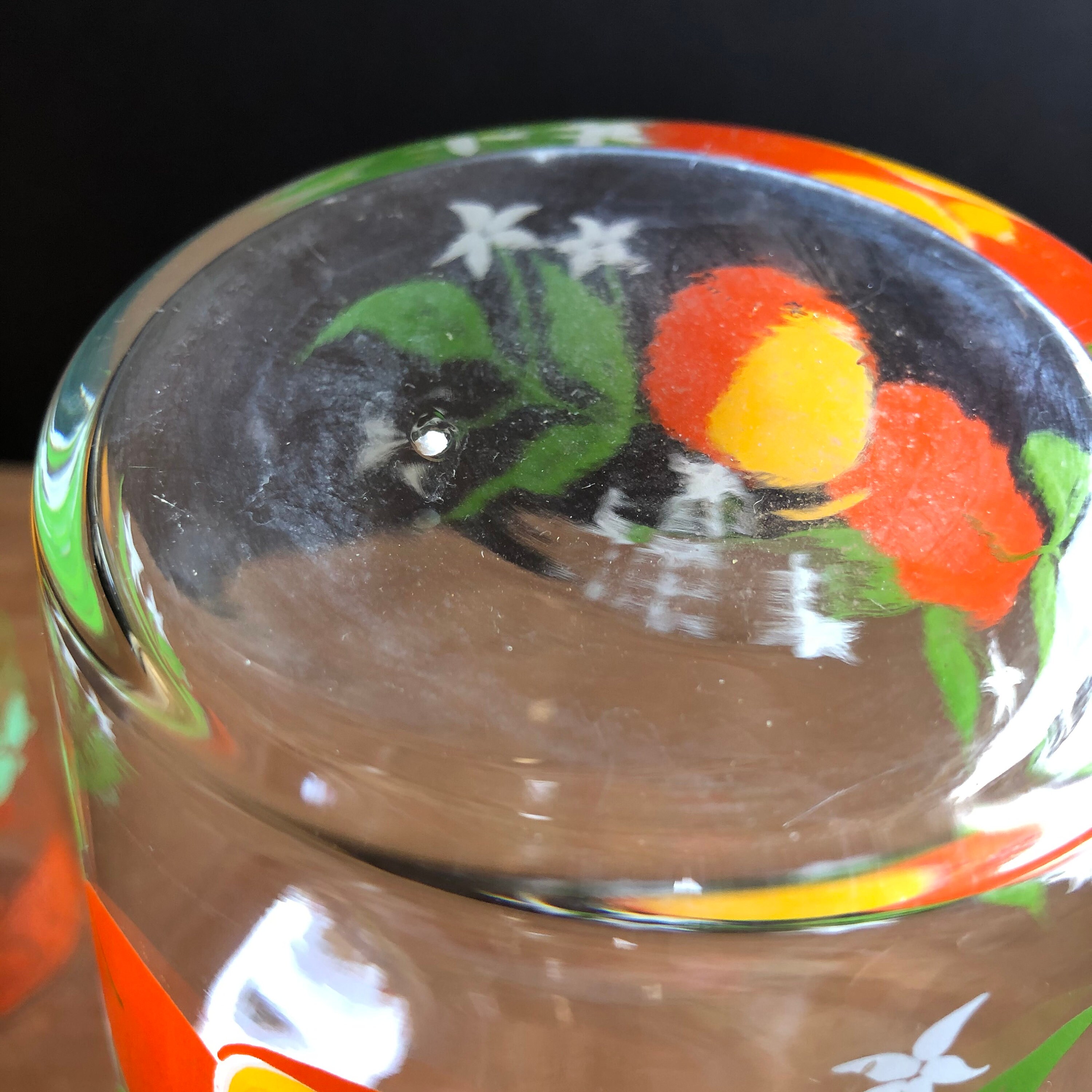 Vintage Orange Juice Jar with Juice Glass Etsy