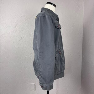 Vintage 90s/y2k Body Glove Gray Zip-Up Skater Surf Utility Jacket Men's L Bild 5