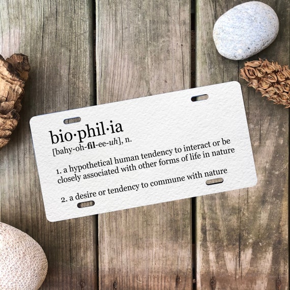 Biophilia Definition License Plate - Insect Car Tag