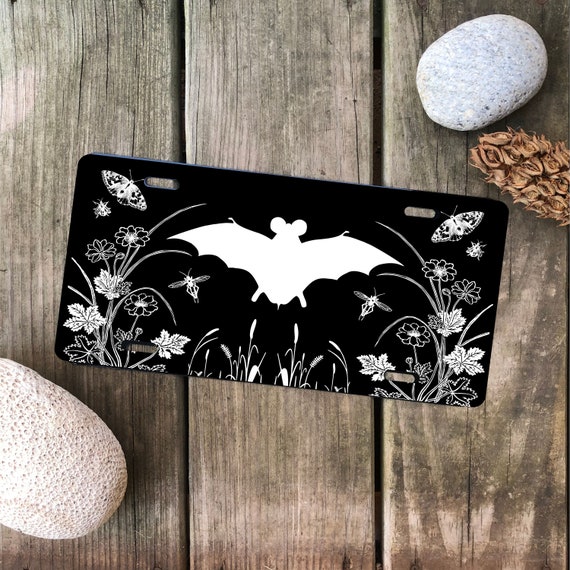 Bat - Chiroptera - Pollinator-  License Plate - Car Tag - Mexican Free-tailed Bat