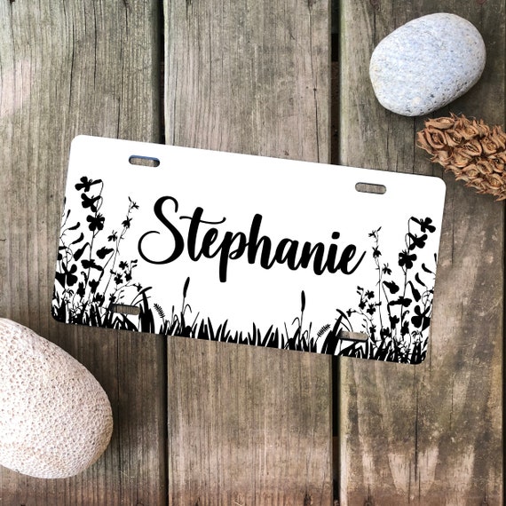 Personalized Wildflower License Plate - Car Tag