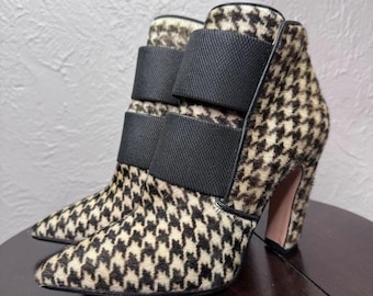 Extremely Rare Archival Viktor & Rolf Calf Hair Houndstooth Boots - EU 36 / US 6