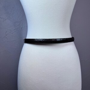 Vintage 90s Brighton reversible skinny belt- brown and black size small 28" image 5
