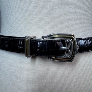 Vintage 90s Brighton reversible skinny belt- brown and black size small 28" image 7