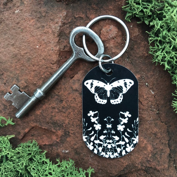Butterfly Aluminum Keychain - Entomology / Lepidopterology Gift