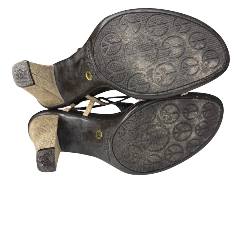 Sandalias de tacón con cuentas estilo boho de Donald J. Pliner, talla 8.5, de cuero, fabricadas en Italia. imagen 6