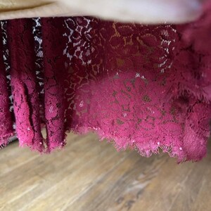 Free People Wine Burgundry Lace VNeck Lace Tunic Sm Oversized Boho Whimsigoth image 8