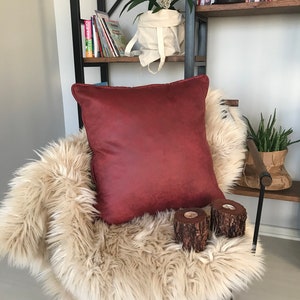 Red pillow cover, soft pillow, red pillows, throw pillows, pillow cover, waist pillow, house warming gift, luxury decorative pillows