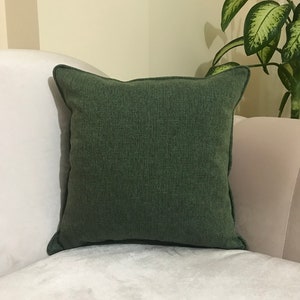 Green linen pillow, green pillows, linen pillow cover, decorative linen pillow, throw pillows, pillow covers, double sided, christmas gift