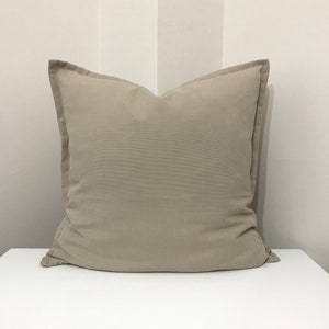 Cream linen pillow case, decorative linen pillow, linen cushion, modern farmhouse home decor, custom pillows, 18x18 pillow covers, handmade