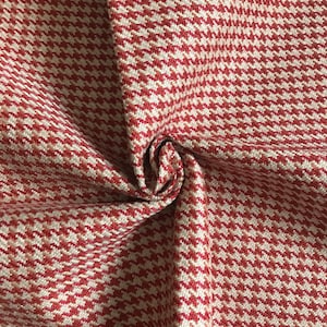 Rot gemusterte Polster leinen Stoff, Kissen Stoffe, Möbel Stoffe, Polsterstoff, Stoff durch den Meter, Drapierung Stoffe, rote Leinen