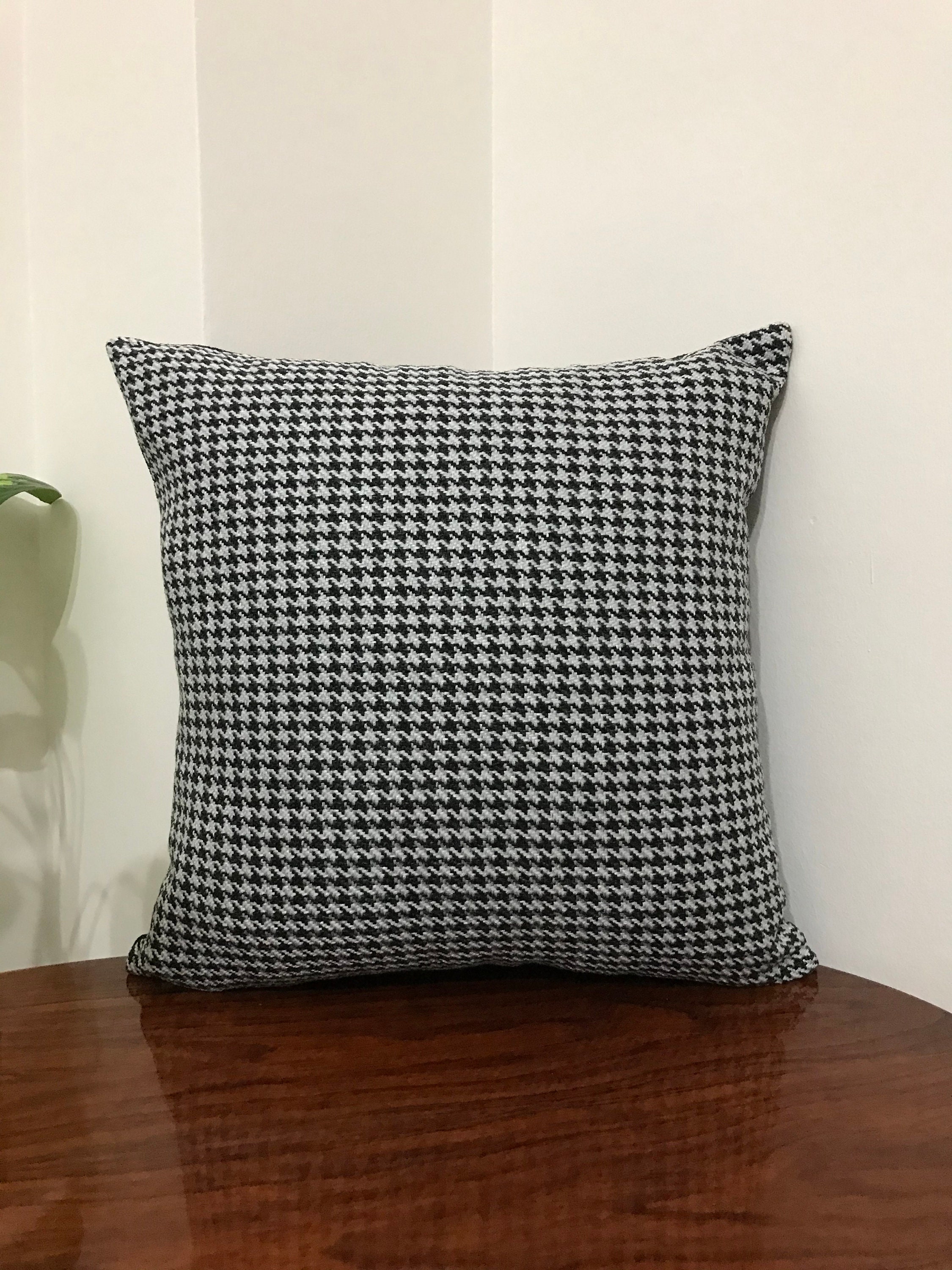 White and Black Linen Pillow, Linen Pillow Cover, Decorative Linen