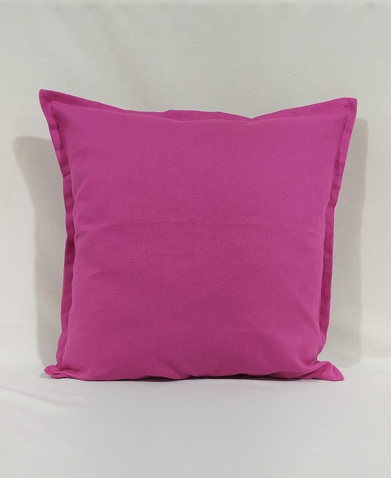 Dark Pink Linen Pillow Case Linen Cushion Decorative Linen