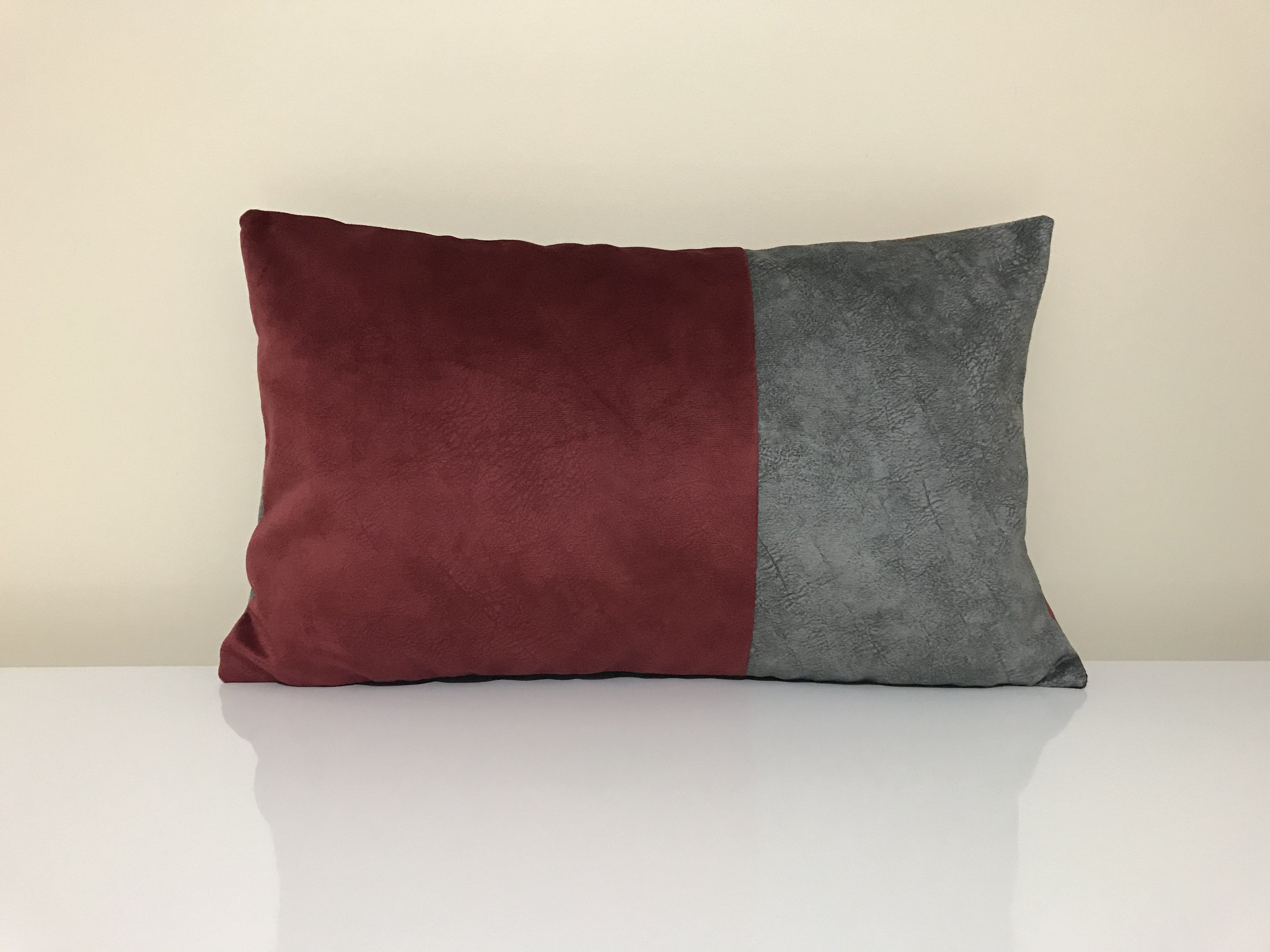 Red and gray pillow red design pillows throw pillow gift Etsy