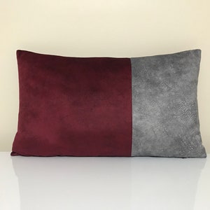 Burgundy decorative design pillow, throw pillow, gift pillow, pillowcase, double sided, soft pillowcase, house warming gift, lumbar, bolster
