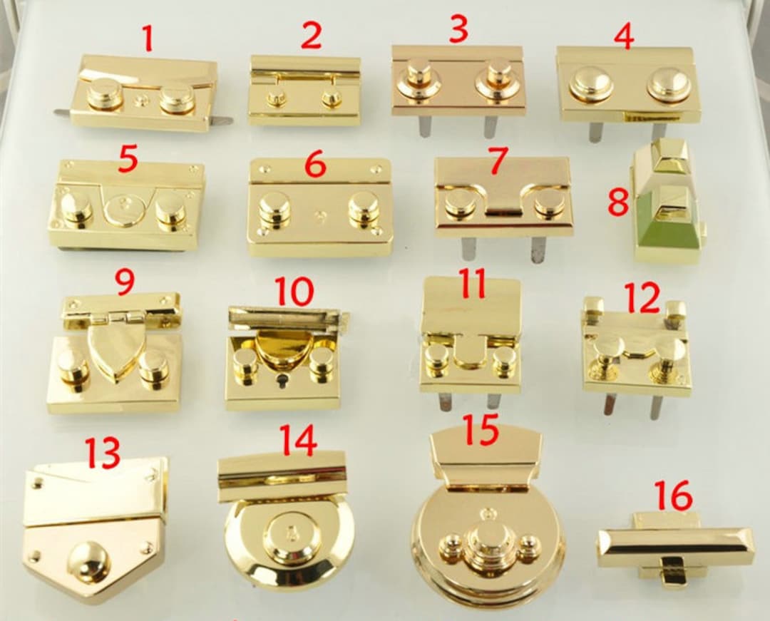 New! 10 sets Metal Turn Clasp Lock DIY Handbag Bag Purse Hardware