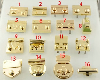 Hochwertiges Handtaschenzubehör Handtaschenschloss DIY Bag Hardware Reparaturtasche Turn Lock Geldbörse Verschlüsse Ersatzschloss Light Golden Metal Lock