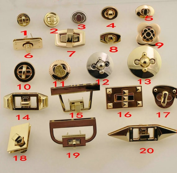 Metal Clasp Turn Lock Twist Lock for DIY Handbag Bag Purse Hardware Closure  Bag Parts Accessories