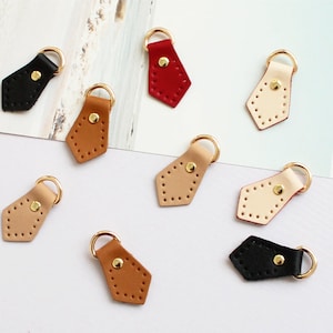 2 5 10 25 Pcs PU Leather Zipper Pull Fixer Replacement for Tab Purse Bag  Repair Instant Kits 