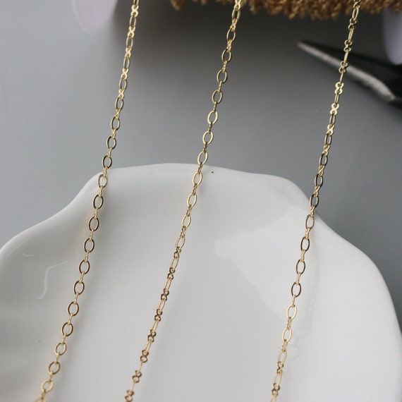 14K Gold Plated Chain Jewelry Chain Handmade Craft Chain Purse Supplies  Bracelet Chain Necklace Chain Mini Chain Shoulder Chain DIY Chain 