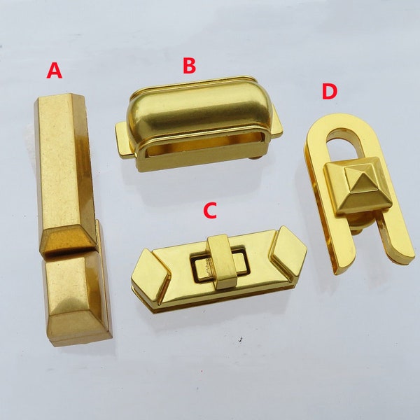 High Quality Twist Turn Lock Bag Buckle Lock Purse DIY Hardware Purse Closure Fashion Purse Lock Golden Bag Lock Mini Bag Lock For Wholesale