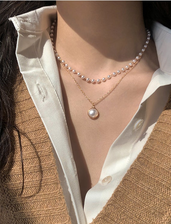 Double layer deals pearl chain