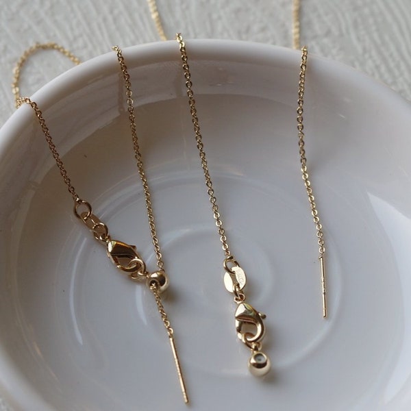 14K Gold Plated Necklace Sweater Chain Necklace Chain Chain Short Chain Jewelry Chain Gold Filled Chain Handmade Craft DIY Chain