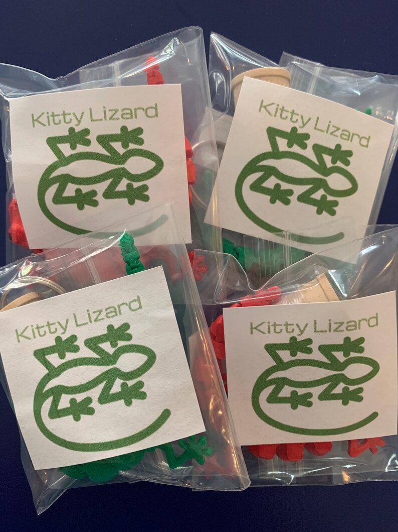 Kitty Lizard Articulated Cat Toy Etsy