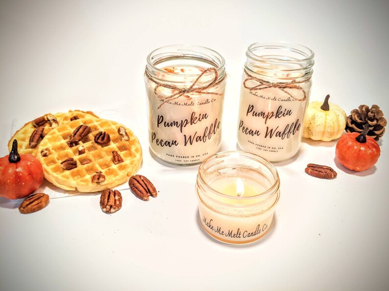 Pumpkin Pecan waffle scented candle soy candles vegan Etsy