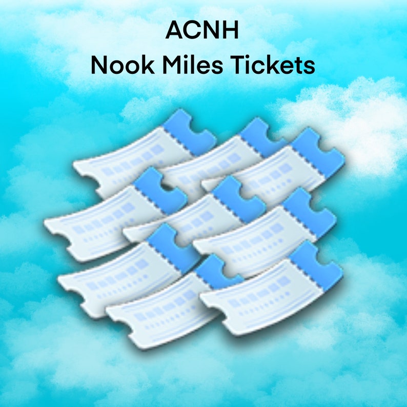 Animal Crossing Nook Miles Tickets Etsy