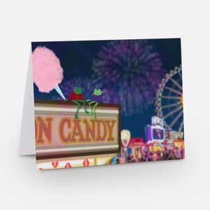 Grenouilles au Carnaval - Carte vierge toutes occasions