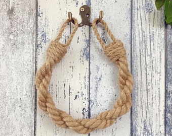 Jute Rope Toilet Paper Holder: Nautical Bathroom Decor