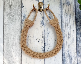 Braided Jute Toilet Paper Holder: Nautical Bathroom Decor