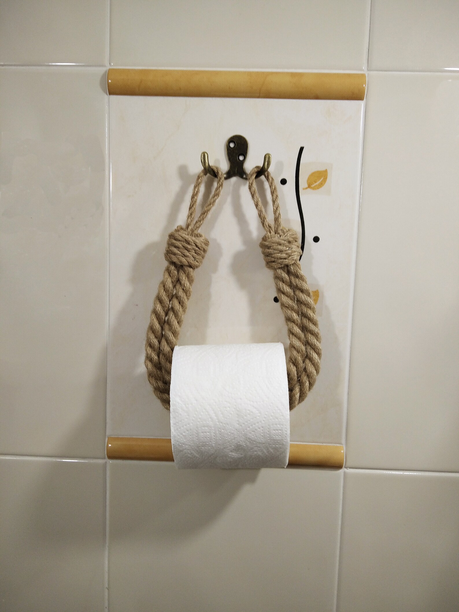 Toilet paper holder Rope toilet roll holder Jute tp holder Etsy