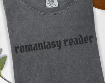 Embroidered Romantasy Reader Shirt, Fantasy Lover Comfort Colors Tee
