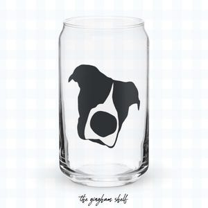 Pitbull Mix Glass Cup for Pitbull Owner Black Pit Bull Coffee Cup for Pitbull Lovers Drinking Glass Gifts Pitbull Owner Glass Tumbler