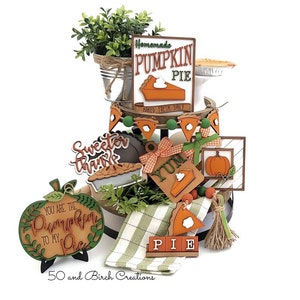 Pumpkin Pie Tiered Tray File SVG, Fall Tier Tray, Thanksgiving ...