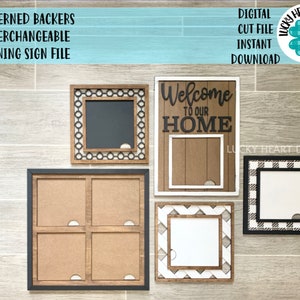 Backers met patroon voor de verwisselbare scheve borden Voegt bestand in: SVG, Glowforge, LuckyHeartDesignsCo Base Base