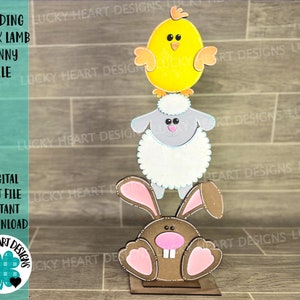 Chick Lamb Bunny Standing Easter File SVG, Glowforge ...
