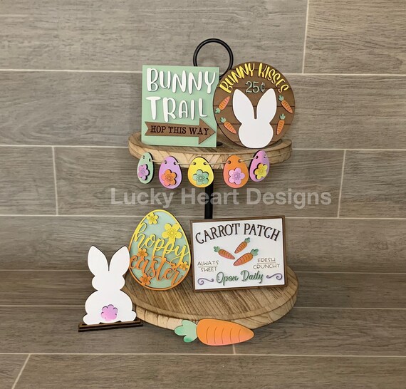Download Easter Tiered Tray File SVG Bunny Tier Tray Glowforge | Etsy
