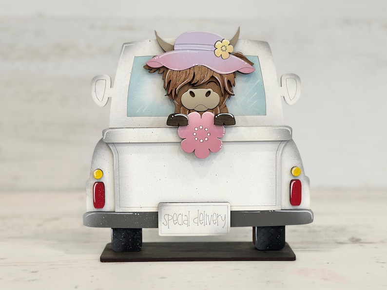 Highland Spring Mug Hugger File SVG, Glowforge Flower, Cow, Farm, Tiered Tray, Tray Decor, Plant Topper, Gift, LuckyHeartDesignsCo image 8