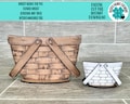 Flower Basket Weave Basket only Interchangeable (Original and TINY) File SVG, Vase, Flower, Tiered Tray, Glowforge, LuckyHeartDesignsCo