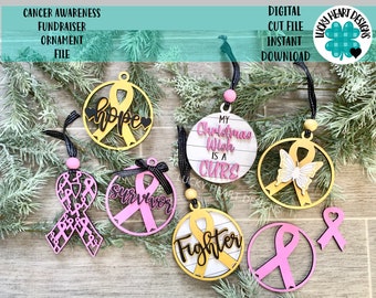 Cancer Survivor Gifts Ornament Dated 2019 Christmas Holiday Keepsake Chemo Graduation Get Well Wife Mother Daughter Woman Chemotherapy Grad Present Eucalyptus Floral 3 Ceramic Flat Circle Decorations