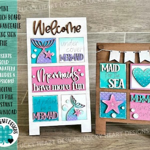 MINI Sandwich Board File di segno pendente intercambiabile SVG, segno di cavalletto Tiered Tray Glowforge, LuckyHeartDesignsCo