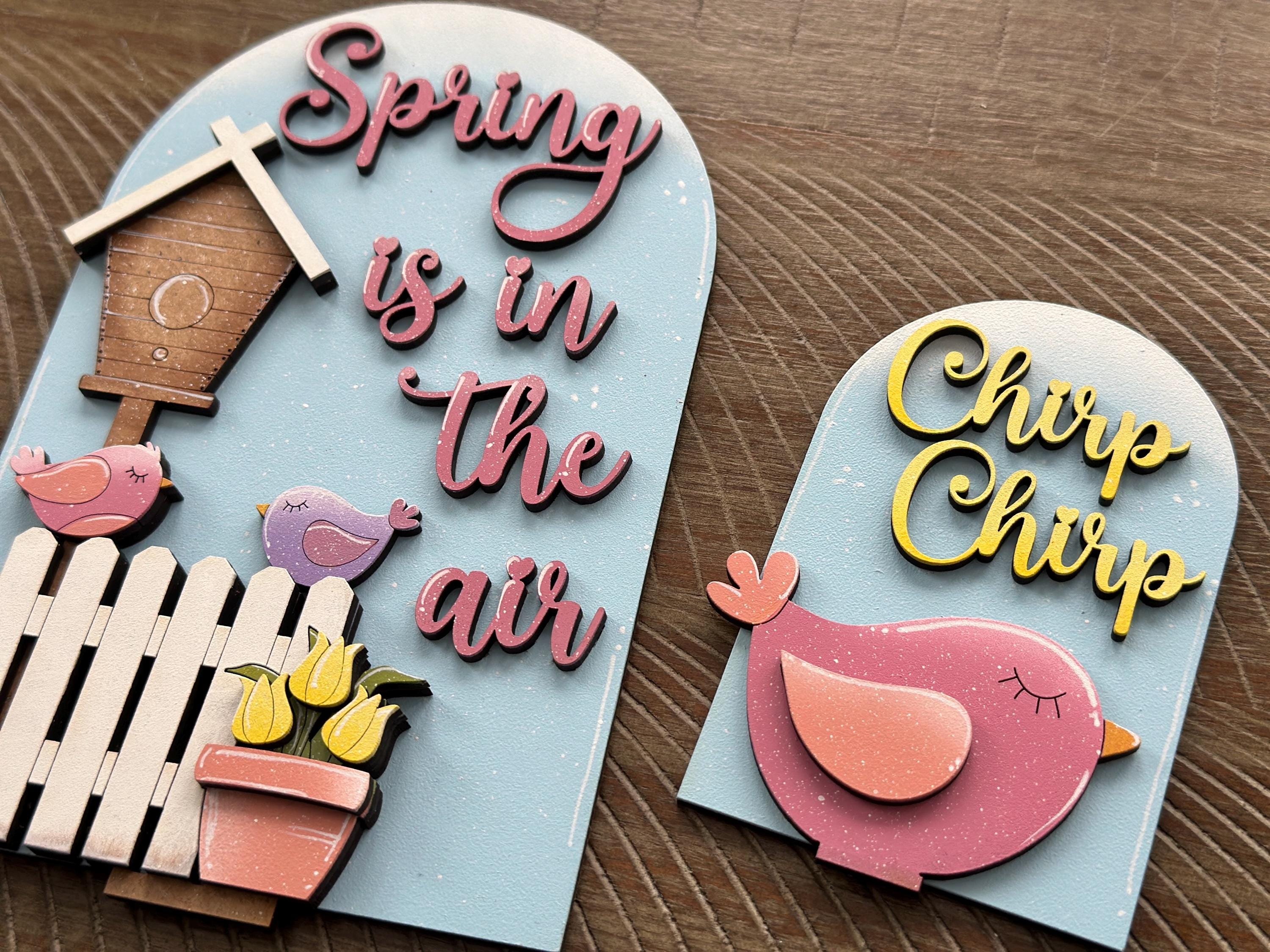 Spring Bird Tall Arch Sign Interchangeable File SVG, TINY, INSERT Only ...
