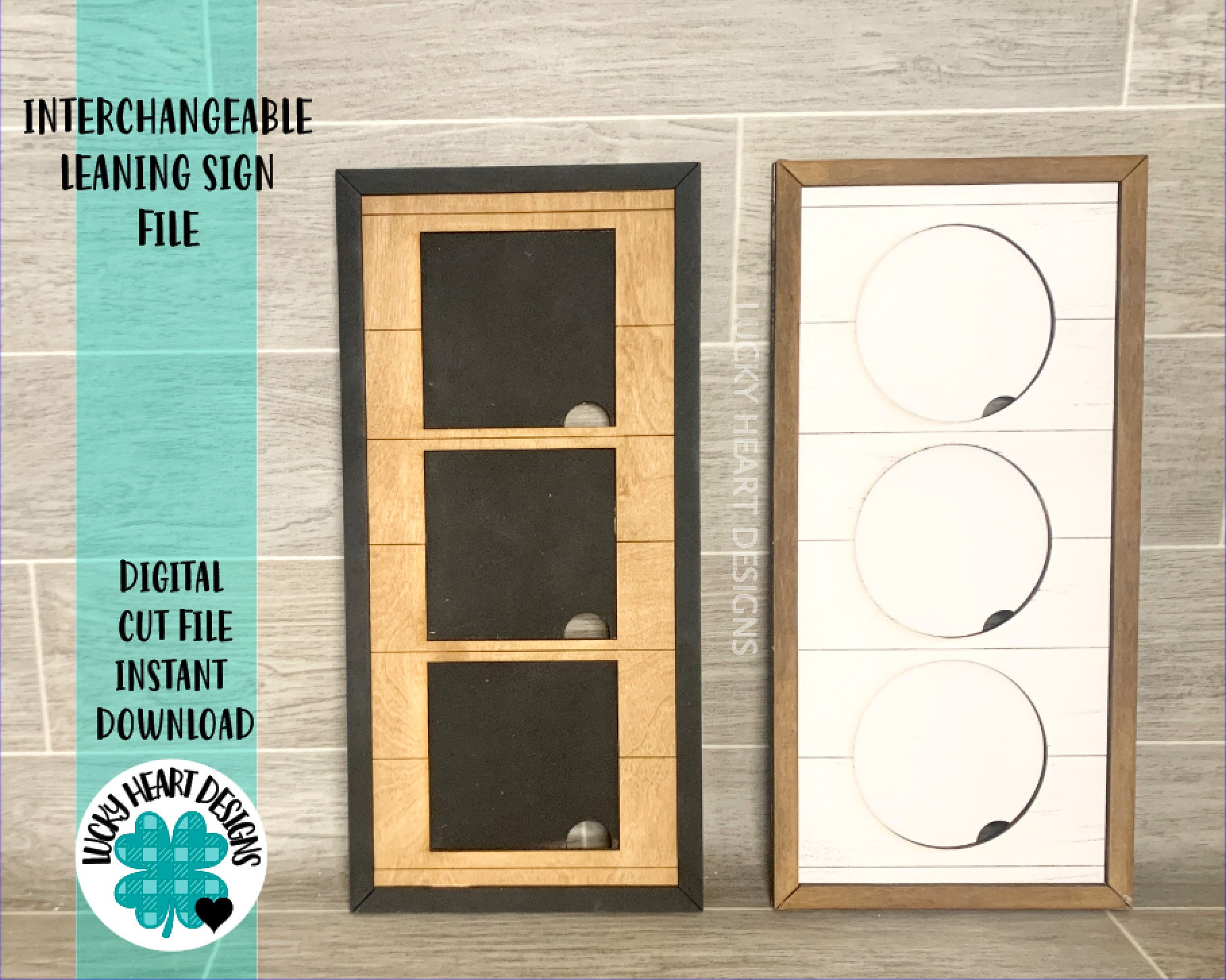 Interchangeable Leaning Sign File SVG, Mini Inserts, Wall collage, In…