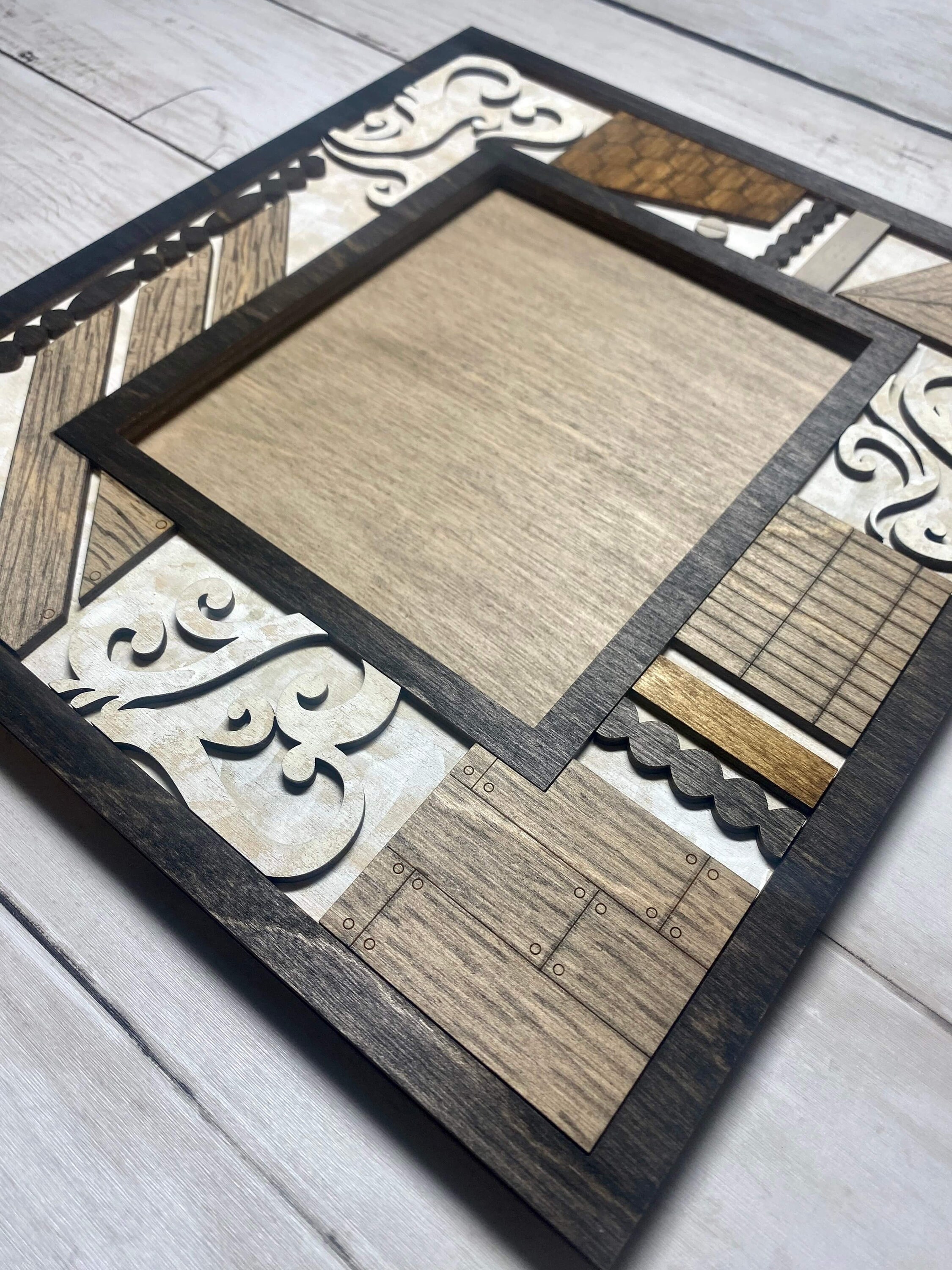 Vintage Rustic Picture Frame File SVG, Glowforge Farmhouse ...